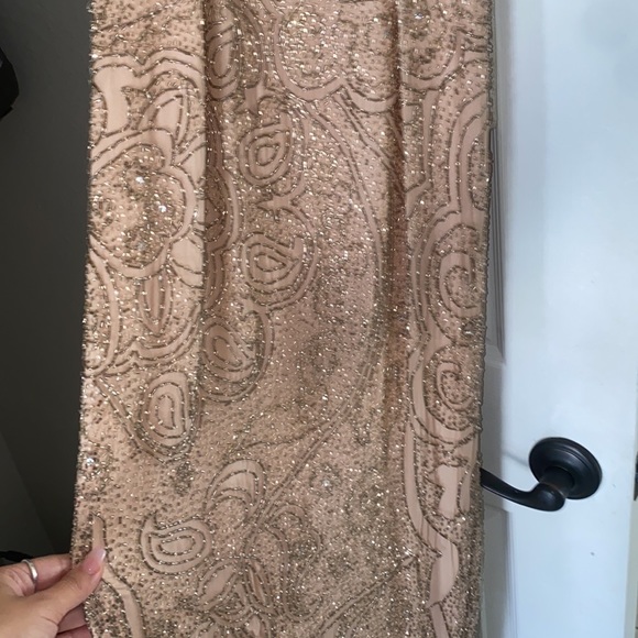 Sean collection 100% pure silk dress evening gown size small cream - Picture 3 of 4